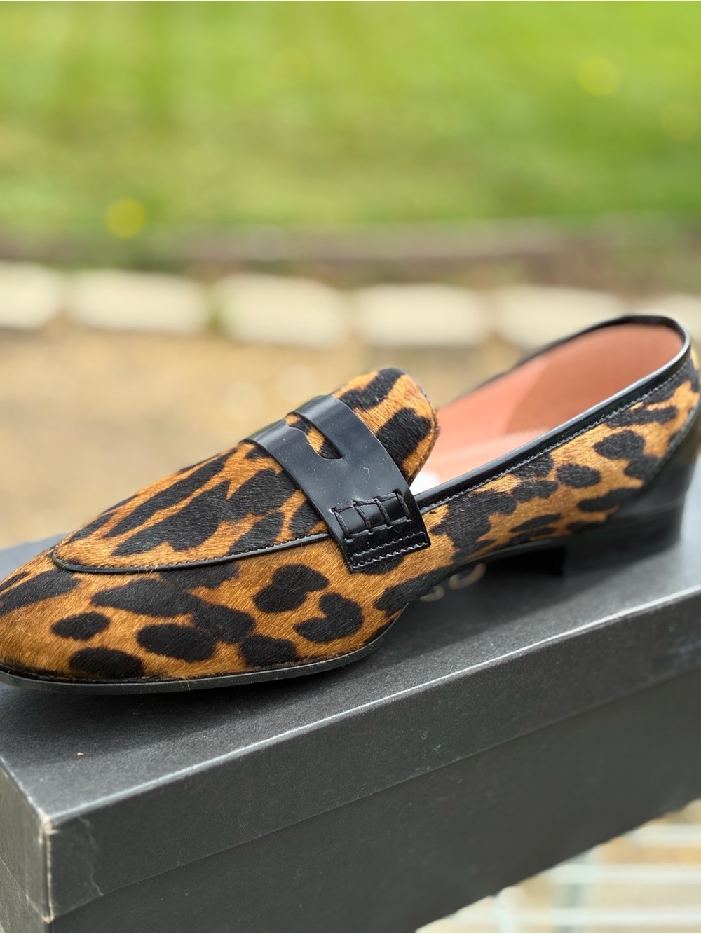 J. Crew Women's Leopard-Print Loafers with Black Trim